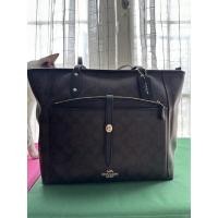 ราคา กระเป๋า Coach ลาย C สีน้ำตาลดำ แท้ใช้น้อย (19658708144)