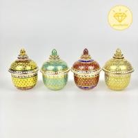 ราคา โถ เบญจรงค์ ลายละเอียด ขนาดกว้าง 2 นิ้ว (12731934964)