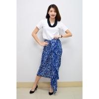 ราคา ผ้าคลุมไหล่ย้อมคราม สไตล์บาติก ผ้าพิมพ์เทียมย้อมคราม ครามธรรมชาติ (1610862355)