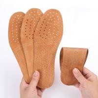 ราคา 1 คู่ขายร้อน Retro Design ดูดซับเหงื่อระงับกลิ่นกายหนัง Insoles หนาทนทาน Breathable รองเท้าหนังรองเท้าผ้าใบอุปกรณ์เสริมสําหรับชาย (29332320026)