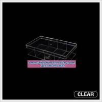 ราคา [ขายยกโหล12ใบ ] กล่องเหลี่ยมใส แบ่ง 4 ช่อง (13 x 23 x 5.9 cm) No.6234 (1215119424)