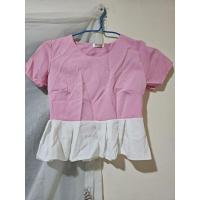 ราคา เสื้อครอป ทูโทนชมพูขาว (27651858016)