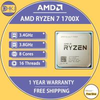 ราคา ใช้ AMD Ryzen 7 1700X R7 1700X 3.4 GHz แปด-Core CPU โปรเซสเซอร์ YD170XBCM88AE ซ็อกเก็ต AM4 ไม่มีพัดลม (26168937555)