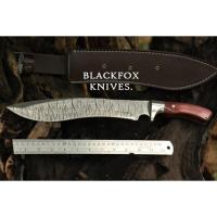 ราคา มีดเดินป่า Black Fox ใบเลเซอร์ ลายดามัสกัส Corrosion Pattern ขนาด 16 นิ้ว FULL TANK พร้อมซองอย่างดี (19187374044)