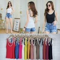 ราคา เสื้อกล้ามแขนกุดเว้าหลัง งานขอบทูโทน เนื้อผ้าเรย่อนเนื้อนิ่มเด้ง (29632998328)