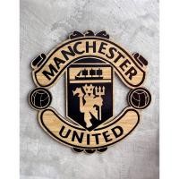 ราคา ป้ายตกแต่งแขวนผนัง แมนยู แมนเชสเตอร์ ยูไนเต็ด Manchester United FC ลายไม้เคลือบเงา-3D (24072740038)