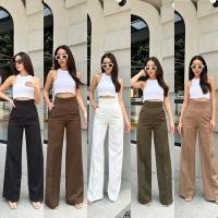 ราคา Claudia classy pant กางเกงขากระบอกเเต่งขอบเอวชั้น ป้าย PROMTHONG (23237868404)