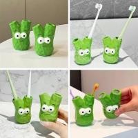 ราคา น่ารัก Big Eyed Scallion รูปผู้ถือแปรงสีฟัน Creative Deaktop เครื่องประดับอุปกรณ์ห้องน้ํา (40161658845)
