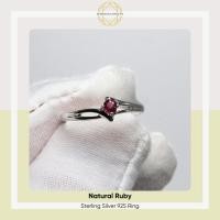 ราคา แหวนเงินแท้ เกรด 925 ประดับทับทิมธรรมชาติ (26750024873)