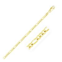ราคา Nathalias NY สร้อยข้อมือฟิกาโรทองคำแท้ 14K รุ่นลักซ์ซูพรีม (3.00 มม.) Solid Figaro Bracelet (7514024656)