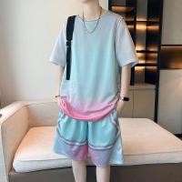 ราคา ชุดบาสเก็ตบอลแห้งเร็วเยาวชนผ้าไหมน้ําแข็งเสื้อยืดแขนสั้นหลวมชุดลําลองชุดกีฬาเด็กชายตัวใหญ่81500004 (41963142762)