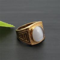 ราคา ✨แหวนหัวพลอยตาแมวเนื้อแสตนเลส 18K ✨ มีขาว,เขียวอ่อน (13797452128)