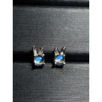 ราคา มูนสโตนดวงจันทร์กระต่ายต่างหูธรรมชาติบริสุทธิ์อินเดียมูนสโตนไม่มีการเพิ่มประสิทธิภาพหินหลัก3.5มิลลิเมตรบริสุทธิ์925สากลฝังเงิน (41956798198)