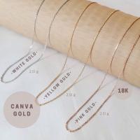 ราคา สร้อยอิตาลี 18K ทองคำแท้ white gold ทองคำขาว, Pink Gold, Rose Gold, Yellow Gold, Au750 ฟรี! ซองกำมะ (29873341707)