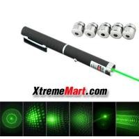 ราคา ปากกาเลเซอร์แสงสีเขียว 5 หัว ถอดเปลี่ยนได้ 5 in 1 Green Laser Pointer (2678846500)