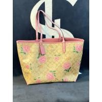 ราคา กระเป๋าcoach #แท้100% มือ2 (โทส)ทรงช้อปปิ้ง ลายกุหลาบ (กลับใช้ได้ 2 ด้าน) (28562718791)