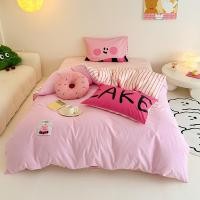 ราคา ผ้าฝ้ายสีดำและสีขาวสไตล์ Urban ชุดสี่ชิ้น 1.5m1.8 อพาร์ทเมนท์ชุดสามชิ้นผ้าฝ้ายผ้าฝ้ายบริสุทธิ์ปกผู้ (29286682019)