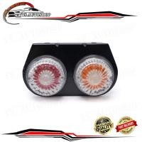 ราคา ไฟ LED ข้างรถบรรทุก 24V ฝาใส ไฟสีส้ม+แดง 1 ชิ้น ลายทานตะวัน V.2 Toyota,Mitsubishi,Hino,Isuzu Fuso, Hino, ELF, NPR, NKR (9033799509)