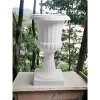 ราคา พร้อมส่ง !! กระถางโรมัน กระถางต้นไม้ กระถางพลาสติก จัดสวน ประดับสวน แต่งสวน กระถางโรมันสีขาว 17419 (19484378726)