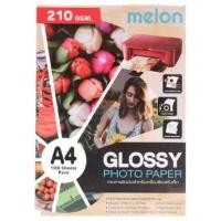 ราคา กระดาษโฟโต้ MELON PHOTO GLOSSY ขนาด 210 แกรม 100แผ่น สำหรับเครื่องพิมพ์อิงค์เจ็ท (1905701923)