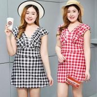 ราคา BikiniTime (2XL-3XL) มี3สี เดรสชุดว่ายน้ำสาวอวบ ด้านในมีกางเกง วันพีซ บิกินี่ ชุดว่ายน้ำคนอ้วน ชุดว่ายน้ำผู้หญิง SB66) (2773535092)