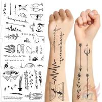 ราคา ❀ สติ๊กเกอร์รอยสักชั่วคราวศิลปะขาวดําคลาสสิก ❀ 10แผ่น/ชุดรอยสักกันน้ําสําหรับเซ็กซี่แขนกระดูกไหปลาร้าร่างกายศิลปะมือเท้า (27514972427)