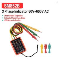 ราคา มิเตอร์วัดเฟสไฟฟ้า เครื่องวัดเฟสไฟฟ้า 3เฟส แสดงผลด้วยไฟ LED รุ่น SM852B Indicator Detector Meter 3Phase Rotation Tester (40906207598)