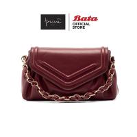 ราคา Bata บาจา ยี่ห้อ Prive กระเป๋าสะพาย สำหรับผู้หญิง รุ่น Luna - สีแดง 9705671 (22622361639)