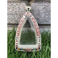 ราคา กรอบเงิน ตลับพระ กรอบพระ กรอบรูปหล่อ รูปหล่อ กรอบหลวงปู่ทวด เงินลงยา เตารีด หลวงปู่ทวด ขนาด สูง 3.9 cm กว้าง 2.5 cm (4432668589)