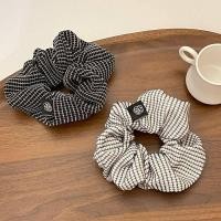 ราคา เวอร์ชั่นเกาหลีสีดําสีขาวตรวจสอบผมtie ChanelผมTieสีดําลายScrunchyผมT HoundstoothหญิงผูกผมT (26226859219)
