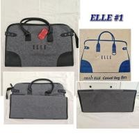 ราคา ELLE ของแท้ 100% (พร้อมส่ง) กระเป๋า ELLE Casual Bag สีเทา ขนาด 19.5×13.5×9.5 นิ้ว (41557988033)