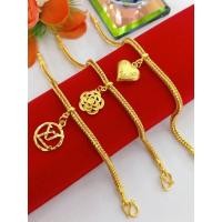 ราคา สร้อยข้อมือทองไมครอนแฟชั่นแบรนด์เนม#สร้อยข้อมือเศษทอง (19014239051)