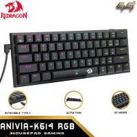 ราคา REDRAGON RGB Gaming Keyboard 60% Mechanical Dwargon ANIMA K614 RGB 60% Mechanical Gaming Keyboard (41904694670)