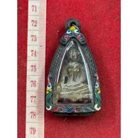 ราคา พระอยุธยาพิมพ์สามขา เนื้อทองเหลืองวัดบวรพร้อมกรอบโบราณ (26473947673)