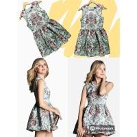 ราคา ชุดเดรสสั้นผ้าทอลายงานป้ายนำเข้ามือสอง (27207375185)