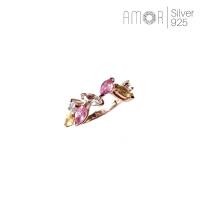 ราคา [วงเดียวเท่านั้น]แหวนเงินแท้ 925 ฝังพลอยพิ้งค์แซฟไฟร์(Pink Sapphire) บุษราคัม(Yellow Sapphire) และไวท์โทปาส(White Topaz) (12631222818)