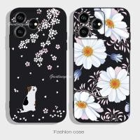ราคา Soft TPU Casing สําหรับ Nubia V60 Case Flower Pattern Design Black Matte Back Cover (24533161040)