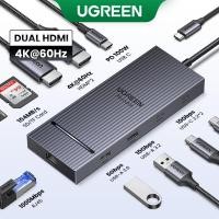 ราคา UGREEN 10Gbps Dual HDMI 7-in-1 HUB 4K @ 60hz ประเภท C ถึง HDMI USB3.2 Gen2 10Gbps 2xUSB-C 3.210Gbps 2xUSB-A 3.2 10Gbps PD100W HUB สําหรับ iPad Air M2 Pro 11 "MacBook 1 M3 (28687014357)