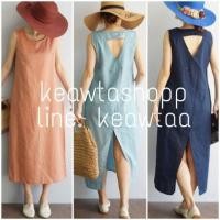 ราคา เดรสลินิน เดรสยาว ผ้าลินิน (3605101543)