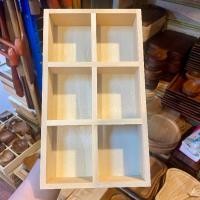 ราคา กล่องไม้สน กระบะไม้ กระบะใส่ของ6ช่อง กล่องไม้ใส่ของ (10538882022)