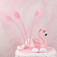 ราคา Cake Topper - ฟลามิงโก้ขนนกสีชมพู (27312237785)