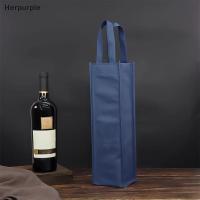 ราคา Herpurple กระเป๋าไวน์ผ้าไม่ทอ Tote ขวดกระเป๋าใส่ไวน์เบาะไวน์ Cooler ของขวัญสําหรับคนรักไวน์หรืองานแต่งงาน TH (41956702558)