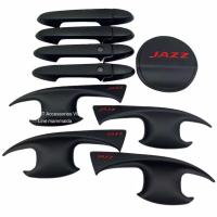 ราคา JAZZ ปี2014-2025 ชุดเบ้ากันรอย ชุดครอบมือจับ ครอบฝาถังน้ำมัน สีดำโลโก้แดง (27639386429)