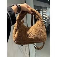 ราคา กระเป๋า Ad_ida Cloud Tote กระเป๋า Crossbody ไหล่ Shaggy Casual กระเป๋ามือแบบพกพา Satchel Clover Lamb Wool (26523604088)