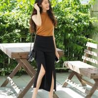 ราคา กางเกงเอวสูงผ่าหน้า 8 ส่วน ผ้าฮานาโกะ (206169761)