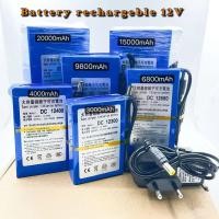 ราคา (JULINC30 ลด30%)แบตเตอรี่ battery rechargeble 12V 3000mAh 4000mAh 6800mAh 9800mAh 15000mAh 20000mAh แถมอะแดปเตอร์ (9828736210)