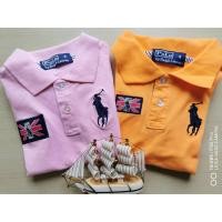 ราคา POLO: เสื้อคอปก ปักม้าโปโล สีชมพู สีส้ม size : 2y/4y (4629153134)