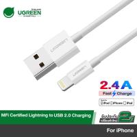 ราคา UGREEN รุ่น 20728 สายชาร์จไอโฟน 2.4A MFI Lightning to USB 2.0 สายยาว 1 เมตร (9509236431)