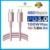 ราคา Anker สาย USB C 100W 6/10ft, สาย USB C เป็น USB C 2.0, สายชาร์จ Type C ชาร์จเร็ว (42403997457)
