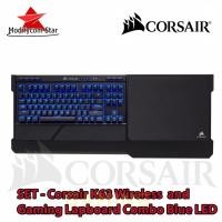 ราคา SET - Corsair K63 Wireless Mechanical Gaming Keyboard and Gaming Lapboard Combo Blue LED Cherry MX Red (1489482699)